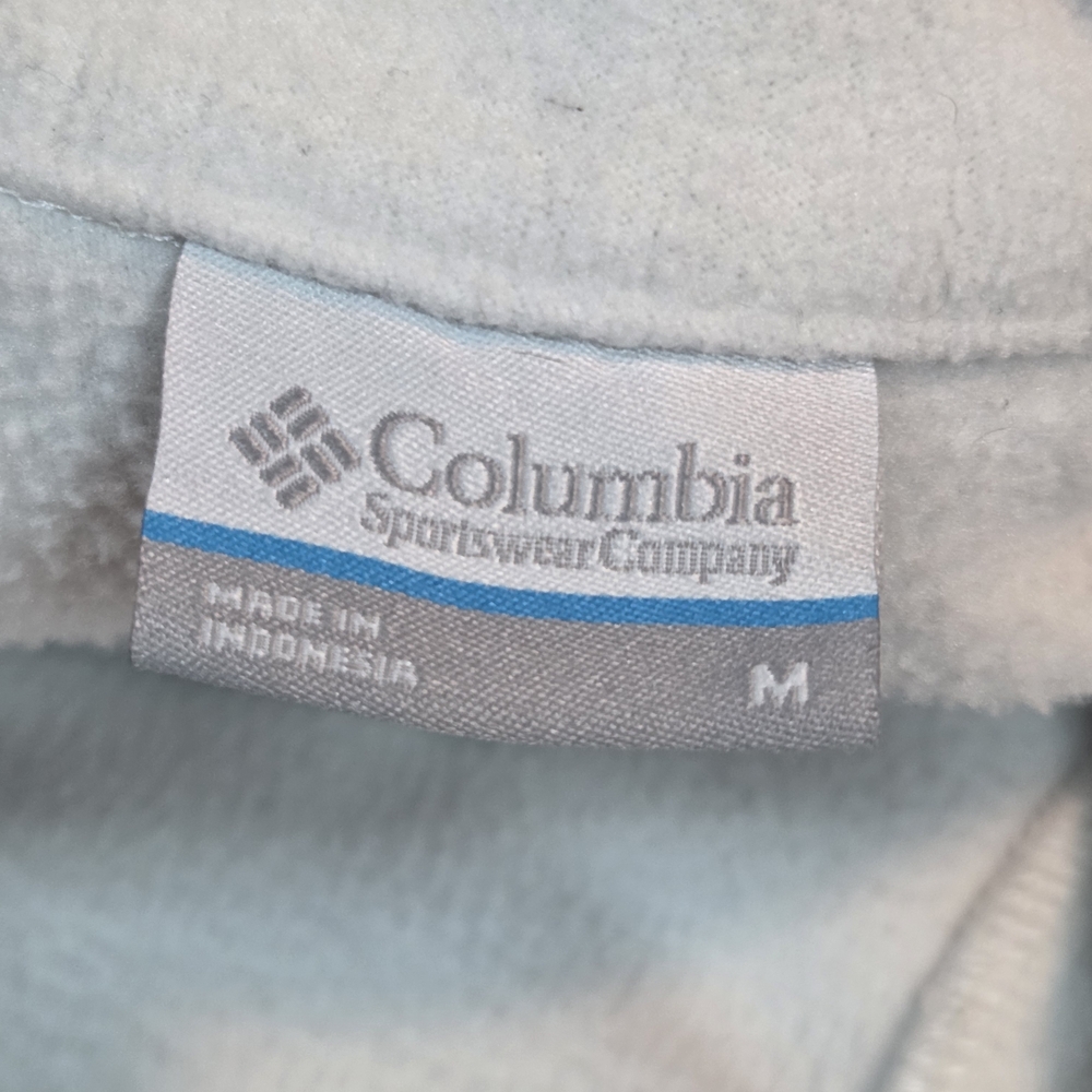 Columbia Full Zip Jacket Women's Size Medium  White Fleece Pockets - Picture 11 of 13